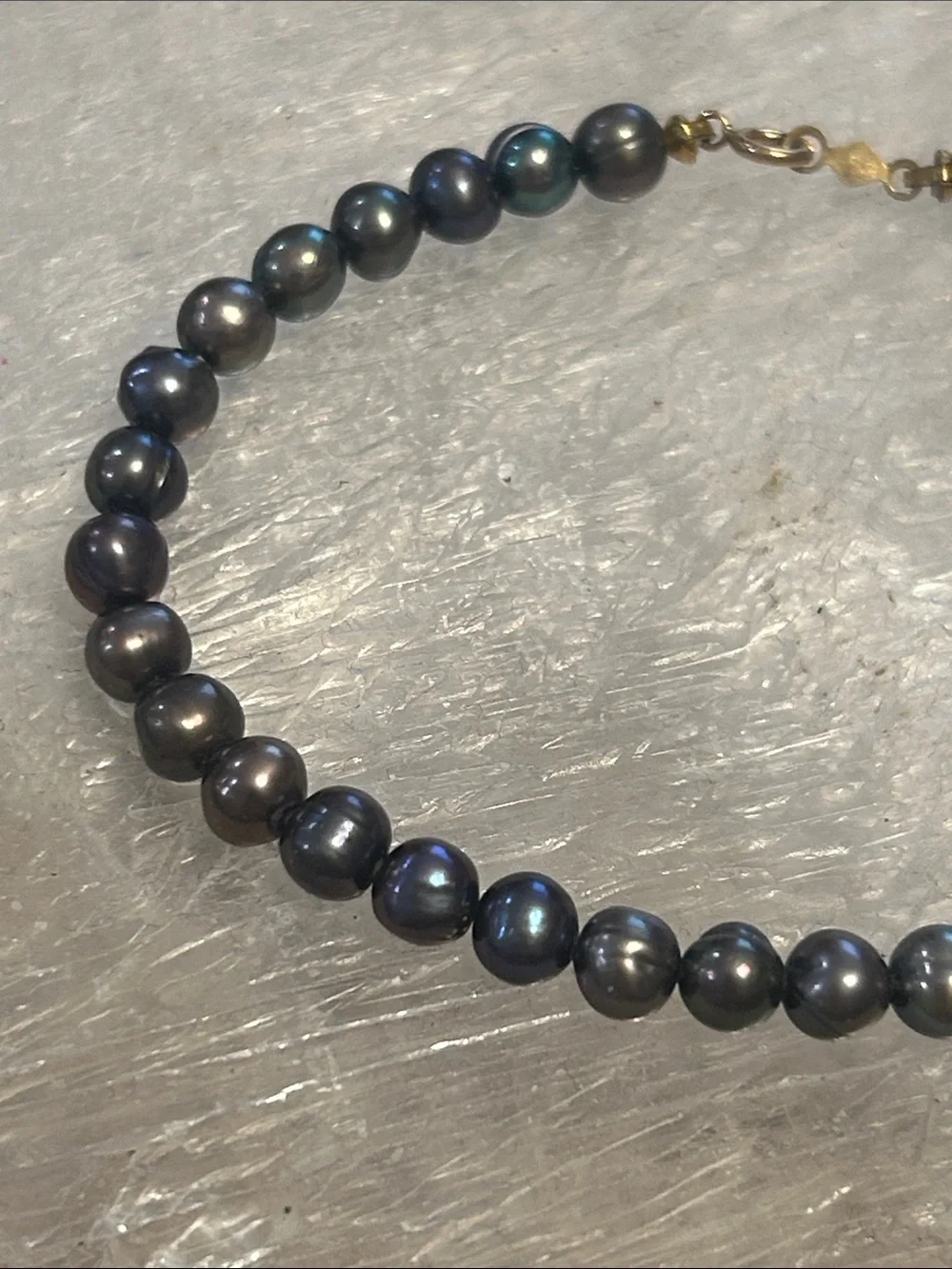 14K Grey Freshwater Pearl Classic Bracelet